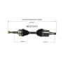 GSP NCV10121 Cadillac, Pontiac CV Axle Assembly  - Front Left