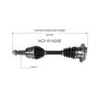 GSP NCV10142XD Cadillac, Chevrolet, GMC (4WD) CV Axle Assembly  - Front