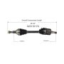 GSP NCV10170 Buick, Chevrolet, Pontiac (2.2, 3.1) CV Axle Assembly  - Front Right