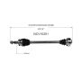 GSP NCV10281 13-19 Cadillac ATS (2.0, 2.5, 3.6) CV Axle Assembly  - Rear Right