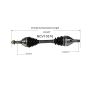 GSP NCV10316 08-09 Saturn Astra CV Axle Assembly  - Front Left