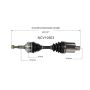 GSP NCV10503 Buick, Oldsmobile, Pontiac (2.3, 2.5, 3.1, 3.3) CV Axle Assembly  - Front Left