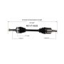 GSP NCV10526 Buick, Cadillac, Chevrolet, Oldsmobile... (FWD) CV Axle Assembly  - Front Right