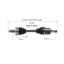 GSP NCV10527 Oldsmobile, Pontiac CV Axle Assembly  - Front Left