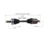 GSP NCV10541 Chevrolet, Oldsmobile, Pontiac CV Axle Assembly  - Front Left