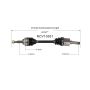 GSP NCV10551 Saturn CV Axle Assembly  - Front Left