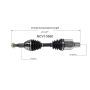 GSP NCV10560 Cadillac (4.6) CV Axle Assembly  - Front