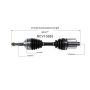 GSP NCV10585 Chevrolet, Pontiac CV Axle Assembly  - Front