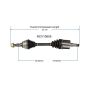 GSP NCV10605 Oldsmobile, Pontiac CV Axle Assembly  - Front Left