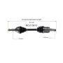 GSP NCV10613 Chevrolet, Pontiac (2.2, 2.4) CV Axle Assembly  - Front Left