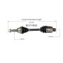GSP NCV10623 Chevrolet, Pontiac, Saturn (3.6) CV Axle Assembly  - Front Right