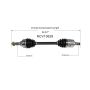 GSP NCV10628 Ford, Mercury CV Axle Assembly  - Front Left