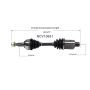 GSP NCV10651 Chevrolet, Pontiac, Saturn (2.4) CV Axle Assembly  - Front Right