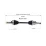 GSP NCV11001 10-13 Ford Transit Connect (2.0) CV Axle Assembly  - Front Left