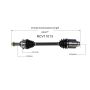 GSP NCV11013 Ford, Lincoln, Mercury (2.5, 3.0) CV Axle Assembly  - Front Right