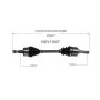 GSP NCV11027 86-91 Ford Taurus CV Axle Assembly  - Front Left