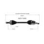 GSP NCV11055 Ford, Lincoln, Mercury (2.5) CV Axle Assembly  - Front Left