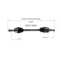 GSP NCV11063 88-93 Ford Festiva CV Axle Assembly  - Front Left