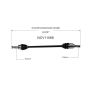GSP NCV11068 Ford (2.3, 3.5) CV Axle Assembly  - Rear Left