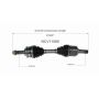 GSP NCV11085 19-23 Ford Ranger (2.3) CV Axle Assembly  - Front Left