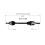GSP NCV11088 Ford, Lincoln, Mercury CV Axle Assembly  - Rear Right