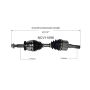 GSP NCV11096 00-02 Ford Ranger (3.0, 4.0 - 4WD) CV Axle Assembly  - Front Left