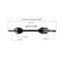 GSP NCV11120 Ford, Mercury (4.6) CV Axle Assembly  - Rear Right