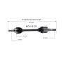 GSP NCV11121 Ford, Lincoln, Mercury CV Axle Assembly  - Rear Left