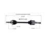 GSP NCV11122 Ford, Lincoln, Mercury CV Axle Assembly  - Rear Right