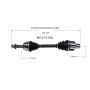 GSP NCV11150 Ford, Mercury CV Axle Assembly  - Front Right