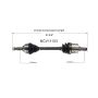 GSP NCV11153 02-04 Ford Focus SVT (2.0) CV Axle Assembly  - Front Left
