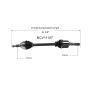 GSP NCV11157 Ford, Lincoln CV Axle Assembly  - Rear Right