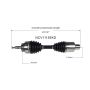 GSP NCV11159XD Ford, Lincoln CV Axle Assembly  - Front Right
