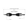 GSP NCV11169XD Ford, Lincoln (2.7, 3.0, 3.3, 3.5, 5.0) CV Axle Assembly  - Front Left