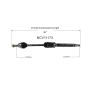 GSP NCV11173 11-19 Ford Fiesta (1.0, 1.6) CV Axle Assembly  - Front Right