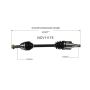 GSP NCV11175 11-19 Ford Fiesta (1.0, 1.6) CV Axle Assembly  - Front Left