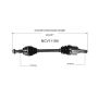 GSP NCV11180 12-18 Ford Focus (2.0) CV Axle Assembly  - Front Left