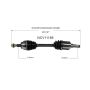 GSP NCV11186 13-18 Ford Focus (2.0, 2.3) CV Axle Assembly  - Front Left