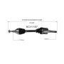GSP NCV11187 Ford, Lincoln (1.5, 1.6, 2.0, 2.5) CV Axle Assembly  - Front Left