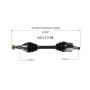 GSP NCV11198 Ford, Lincoln (2.0) CV Axle Assembly  - Front Left