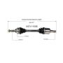GSP NCV11506 Ford, Mazda (2.3, 2.5 - 4WD/FWD) CV Axle Assembly  - Front Left