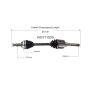 GSP NCV11533 Ford, Mercury (2.5) CV Axle Assembly  - Front Left