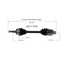 GSP NCV11535 95-98 Ford Windstar CV Axle Assembly  - Front Left