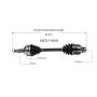 GSP NCV11540 Ford, Mercury (2.5) CV Axle Assembly  - Front Right