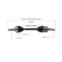 GSP NCV11543 Ford, Mercury (2.0, 2.5) CV Axle Assembly  - Front Left