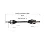 GSP NCV11575 99-00 Ford Windstar CV Axle Assembly  - Front Right