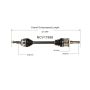 GSP NCV11998 Ford, Mercury CV Axle Assembly  - Rear