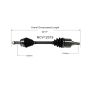 GSP NCV12019 Chrysler, Dodge, Plymouth CV Axle Assembly  - Front Left