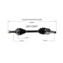 GSP NCV12097 Chrysler, Dodge (2.7) CV Axle Assembly  - Front Left