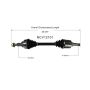 GSP NCV12101 Chrysler, Dodge (2.4, 2.7) CV Axle Assembly  - Front Left
